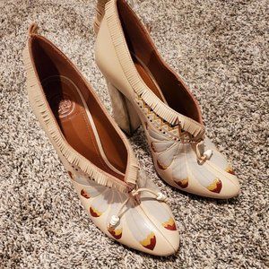 Tory Burch Yuma Feather Heels 7M